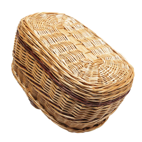 Einkaufskorb Handkorb Weide Korb gefüttert (51x34x25/37)