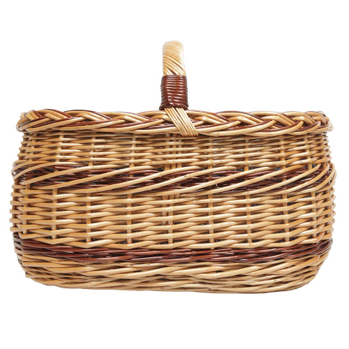 Einkaufskorb Handkorb Weide Korb gefüttert (51x34x25/37)