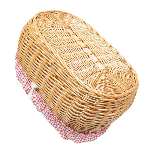 Einkaufskorb Handkorb Weide Korb gefüttert (52x36x26/37)