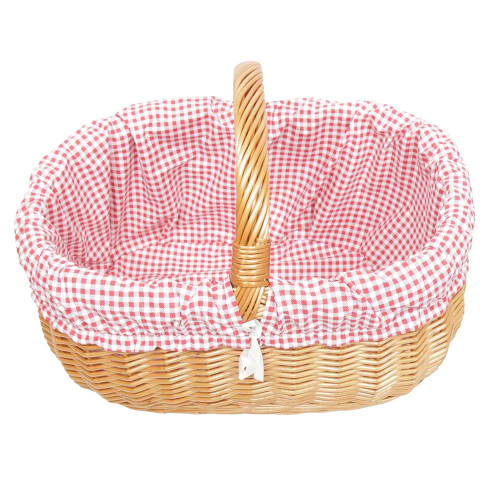Einkaufskorb Handkorb Weide Korb gefüttert (52x36x26/37)