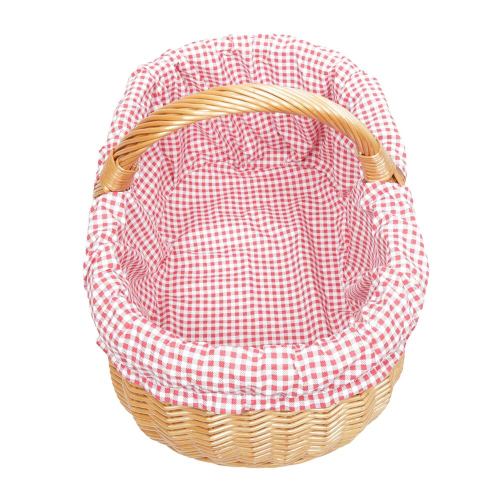 Einkaufskorb Handkorb Weide Korb gefüttert (52x36x26/37)