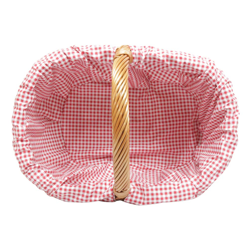 Einkaufskorb Handkorb Weide Korb gefüttert (52x36x26/37)