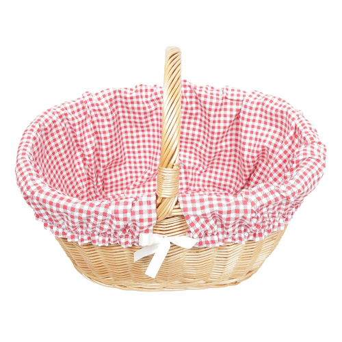 Einkaufskorb Handkorb Weide Korb gefüttert (45x32x23/36)