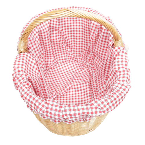 Einkaufskorb Handkorb Weide Korb gefüttert (45x32x23/36)