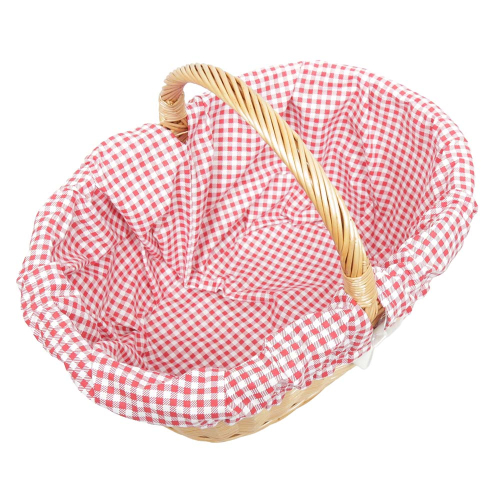 Einkaufskorb Handkorb Weide Korb gefüttert (45x32x23/36)