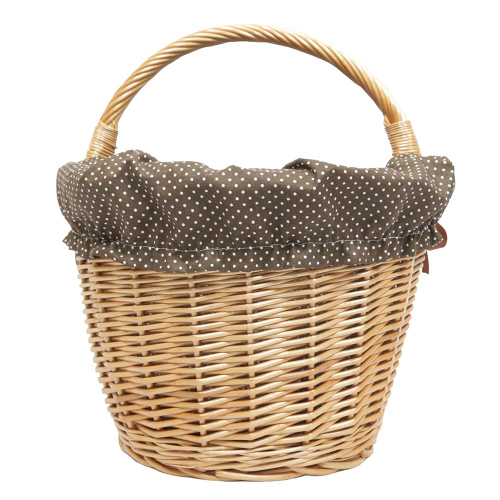Einkaufskorb Handkorb Weide Korb gefüttert (45x32x23/36)