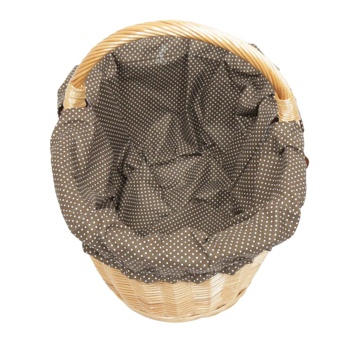 Einkaufskorb Handkorb Weide Korb gefüttert (45x32x23/36)