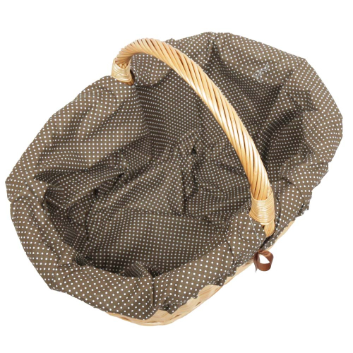 Einkaufskorb Handkorb Weide Korb gefüttert (45x32x23/36)