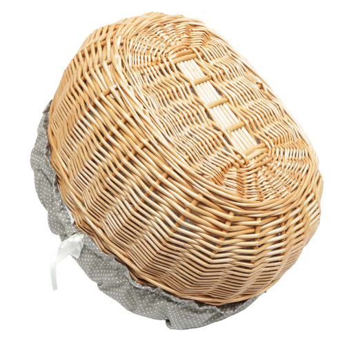 Einkaufskorb mit herausnehmbaren Stofffutter - handgefertigt und stabil (44x35x24/38)