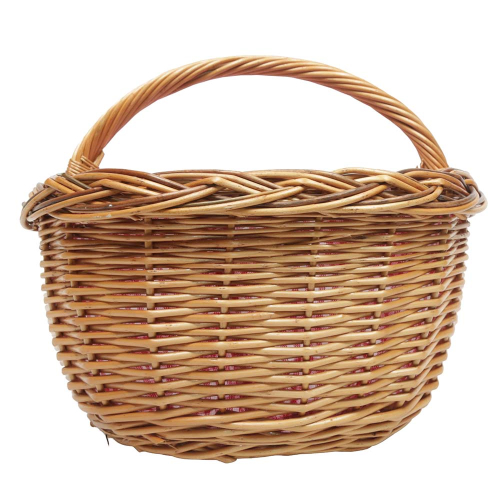 Einkaufskorb Handkorb Weide Korb gefüttert (51x40x22/34)