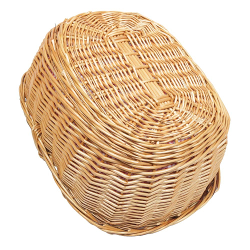 Einkaufskorb Handkorb Weide Korb gefüttert (51x40x22/34)