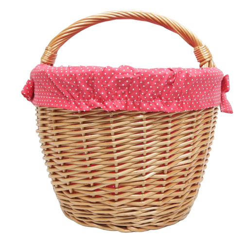 Einkaufskorb Handkorb Weide Korb gefüttert (45x32x23/34)
