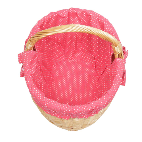 Einkaufskorb Handkorb Weide Korb gefüttert (45x32x23/34)