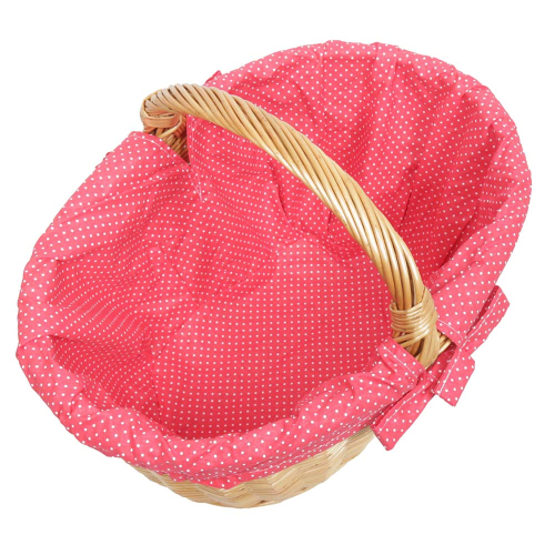 Einkaufskorb Handkorb Weide Korb gefüttert (45x32x23/34)