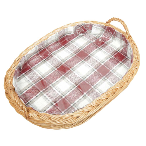 Korbtablett, Tablett aus Weide, Trage - Korb - Tablett (52x38x8/13)