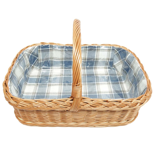 Tablett, Korbtablett aus Weide, Trage Tablett geflochten (55x40x17/36)