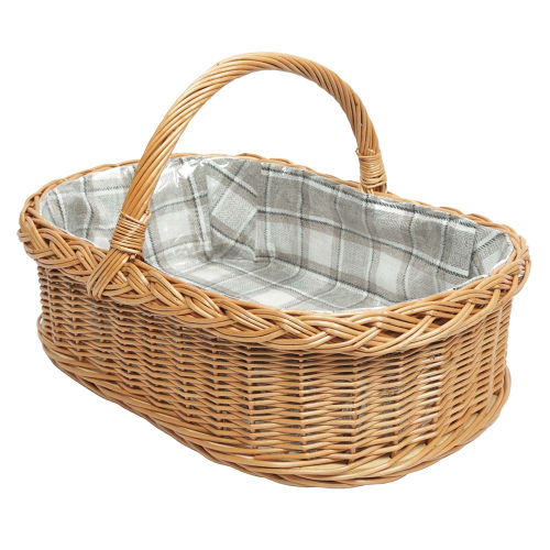 Tablett, Korbtablett aus Weide, Trage Tablett geflochten (53x38x16/32)