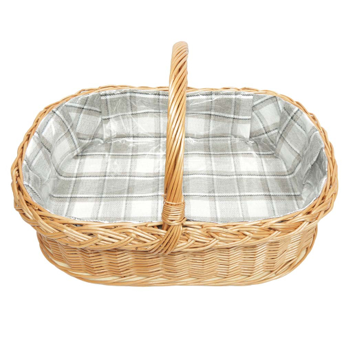Tablett, Korbtablett aus Weide, Trage Tablett geflochten (53x38x16/32)