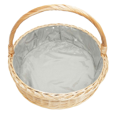 Tablett, Korbtablett aus Weide, Trage Tablett geflochten (D:48cm)