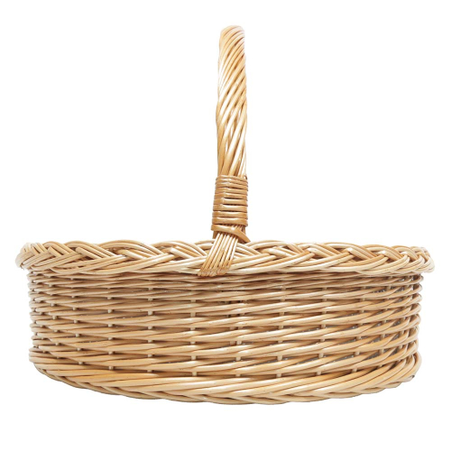 Tablett, Korbtablett aus Weide, Trage Tablett geflochten (D:48cm)