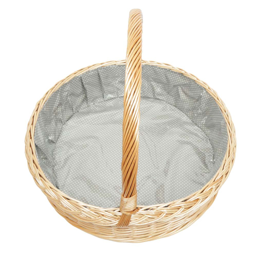 Tablett, Korbtablett aus Weide, Trage Tablett geflochten (D:48cm)