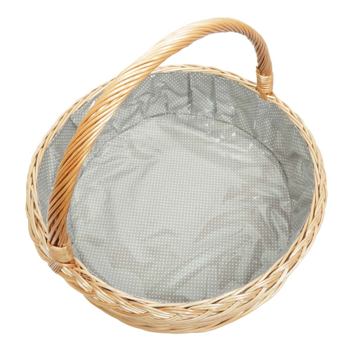 Tablett, Korbtablett aus Weide, Trage Tablett geflochten (D:48cm)