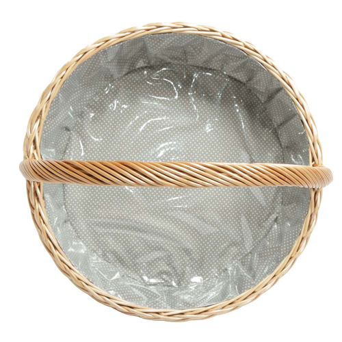 Tablett, Korbtablett aus Weide, Trage Tablett geflochten (D:48cm)