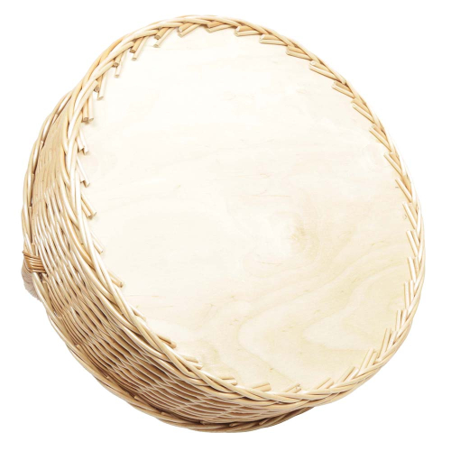 Tablett, Korbtablett aus Weide, Trage Tablett geflochten (D:48cm)