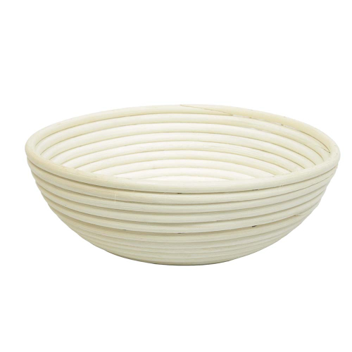 Brotgärkörbchen Peddigrohr – Rund mit dekorativer Bodenprägung 3 Pfund (D:25m H:8,5cm)
