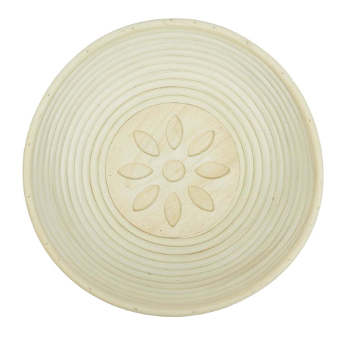 Brotgärkörbchen Peddigrohr – Rund mit dekorativer Bodenprägung 3 Pfund (D:25m H:8,5cm)