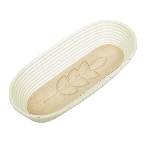 Brotgärkörbchen Peddigrohr – mit dekorativer Bodenprägung "Ähre" 2 Pfund (37x17x8)