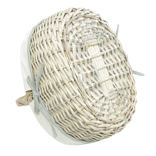 Einkaufskorb sehr leichter Handkorb Weide Korb gefüttert (33x26x14/32)