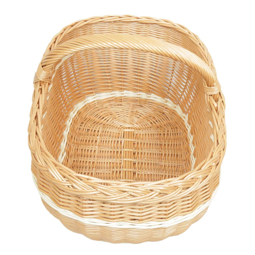 Einkaufskorb Handkorb groß Weide Korb ungefüttert (50x35x25/35)