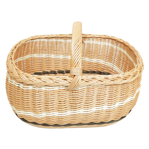 Einkaufskorb Handkorb groß Weide Korb ungefüttert (50x33x25/35)