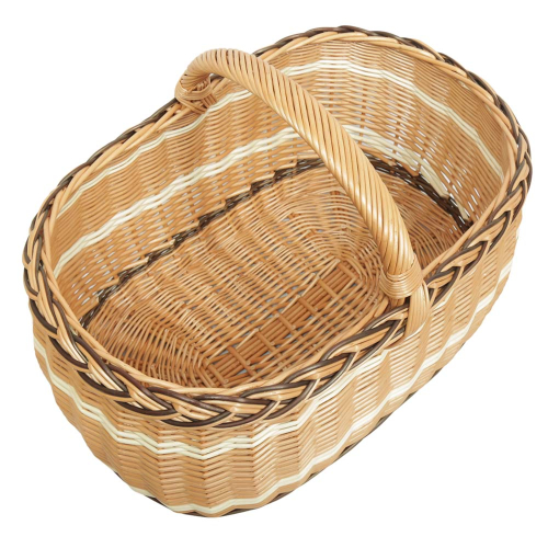 Einkaufskorb Handkorb groß Weide Korb ungefüttert (50x33x25/35)