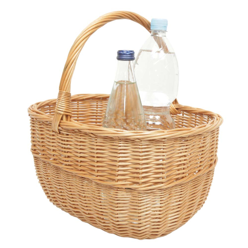 Kleiner Handkorb, Kinderkorb, Pilzkorb aus Weide ungefüttert (34x28x20/37)