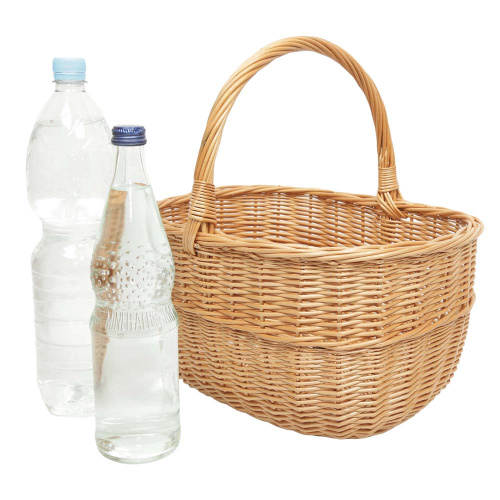 Kleiner Handkorb, Kinderkorb, Pilzkorb aus Weide ungefüttert (34x28x20/37)
