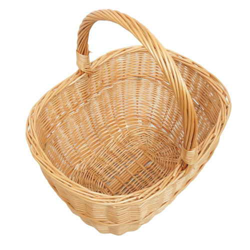 Kleiner Handkorb, Kinderkorb, Pilzkorb aus Weide ungefüttert (34x28x20/37)