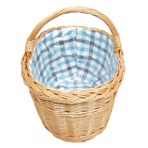 Einkaufskorb Handkorb Weide Korb gefüttert (42x32x25/38)