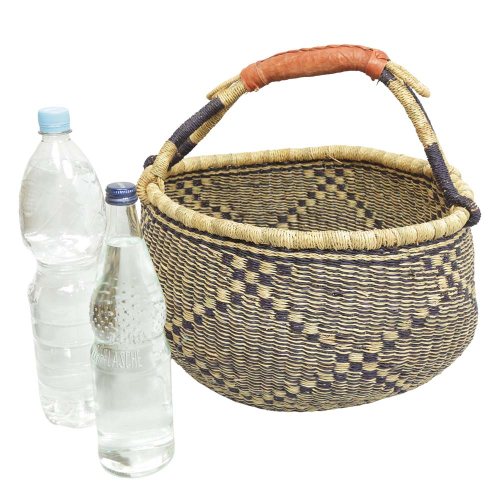 Afrikanische Korbtasche, robuste Tasche aus Steppengras (D:40)
