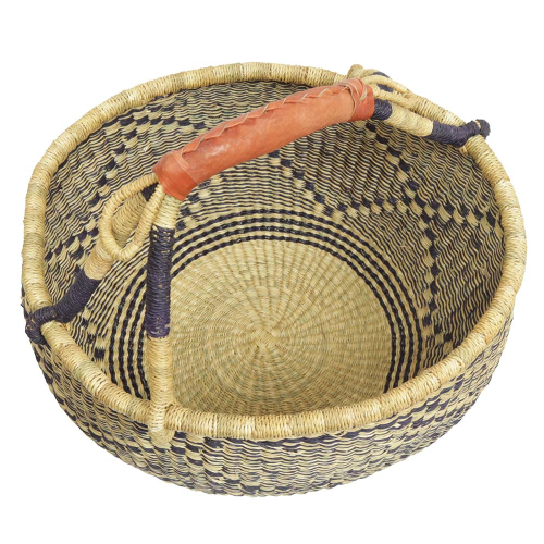 Afrikanische Korbtasche, robuste Tasche aus Steppengras (D:40)