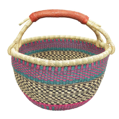 Afrikanische Korbtasche, robuste Tasche aus Steppengras (D:44)