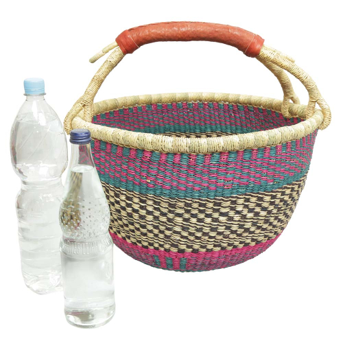 Afrikanische Korbtasche, robuste Tasche aus Steppengras (D:44)
