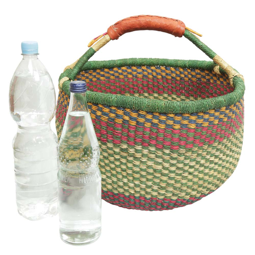 Afrikanische Korbtasche, robuste Tasche aus Steppengras (D:43)