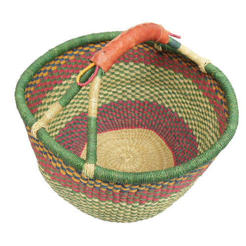 Afrikanische Korbtasche, robuste Tasche aus Steppengras (D:43)