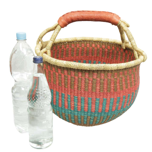 Afrikanische Korbtasche, robuste Tasche aus Steppengras (D:38)