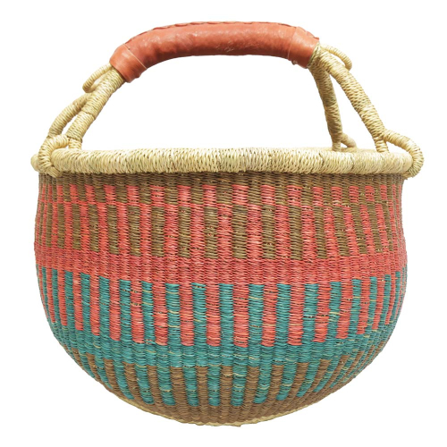 Afrikanische Korbtasche, robuste Tasche aus Steppengras (D:38)