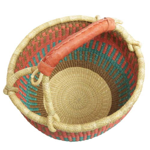 Afrikanische Korbtasche, robuste Tasche aus Steppengras (D:38)