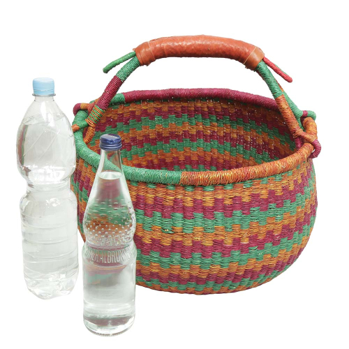 Afrikanische Korbtasche, robuste Tasche aus Steppengras (D:42)