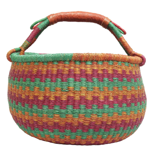 Afrikanische Korbtasche, robuste Tasche aus Steppengras (D:42)